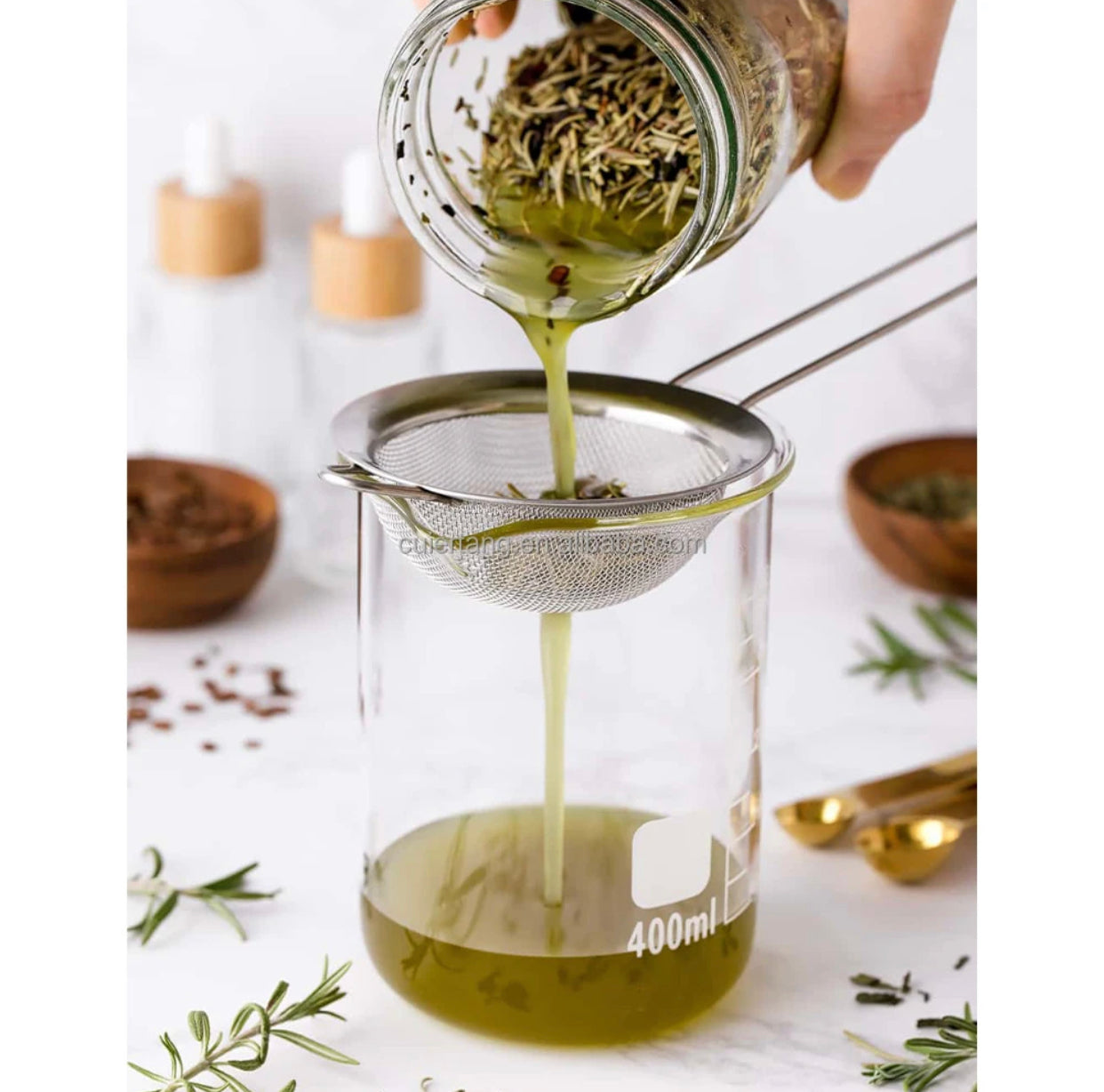 Handmade Loune Beauty Rosemary Infusion Hair Fast Growth Oil Castor Peppermint Herbal Blend Anti Hair Loss Treatment Good For All Types Of Hair.